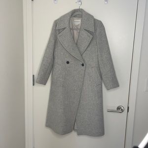 Gray wool club monaco coat